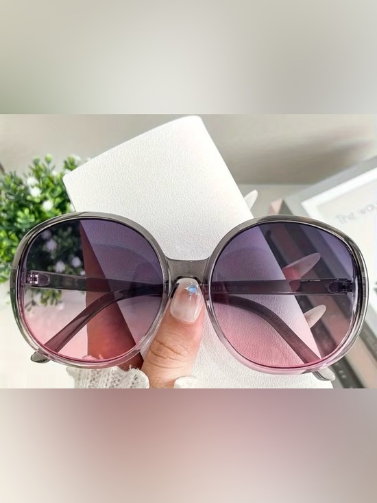 Accessories - Oversized Retro Circular Glasses - Timeless Grey NWT